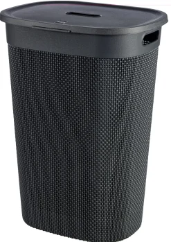 CESTO PORTABIANCHERIA MOD. FILO IN PLASTICA RICICLATA 44X35X61CM 55LT GRIGIO SCURO: vendita online CESTO PORTABIANCHERIA MOD. FILO IN PLASTICA RICICLATA 44X35X61CM 55LT GRIGIO SCURO in offerta
