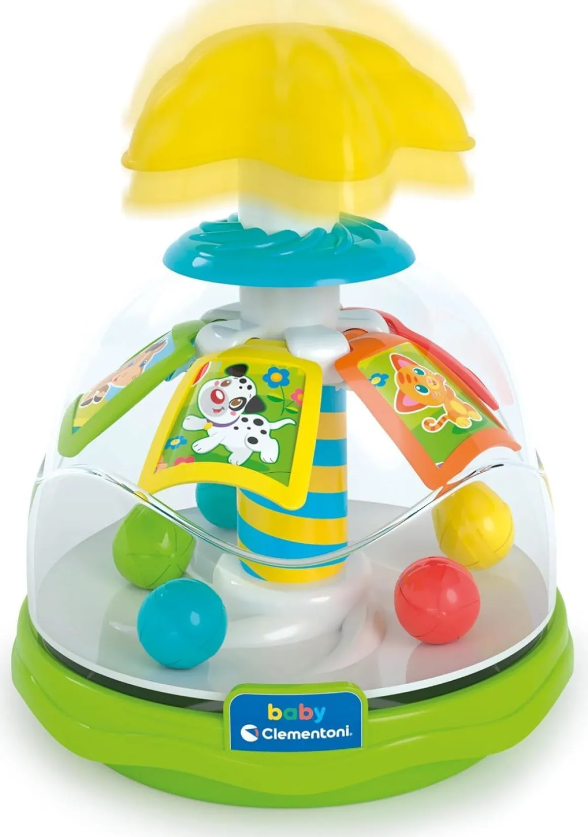 CLEMENTONI BABY - HAPPY ANIMALS SPINNING TOP - TROTTOLA CON PALLINE COLORATE: vendita online CLEMENTONI BABY - HAPPY ANIMALS SPINNING TOP - TROTTOLA CON PALLINE COLORATE in offerta