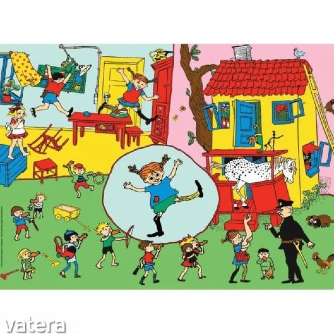 CLEMENTONI HAPPYCOLOR - PUZZLE 104 PEZZI DOUBLE FACE COLOURING PIPPI LONGSTOCKING: vendita online CLEMENTONI HAPPYCOLOR - PUZZLE 104 PEZZI DOUBLE FACE COLOURING PIPPI LONGSTOCKING in offerta