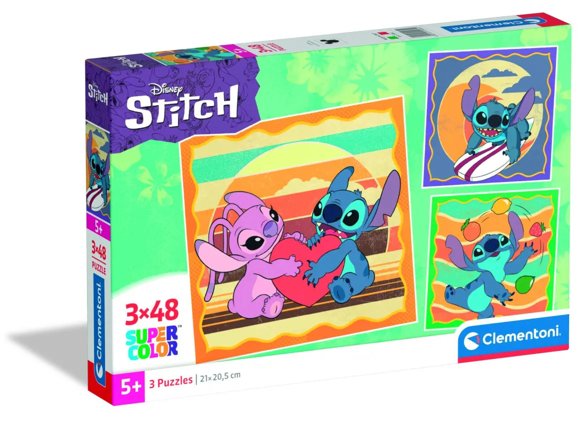 CLEMENTONI SUPER COLOR - PUZZLE 3X48 SQUARE STITCH: vendita online CLEMENTONI SUPER COLOR - PUZZLE 3X48 SQUARE STITCH in offerta