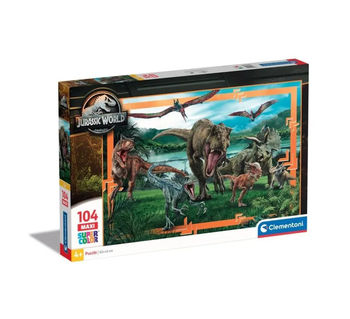CLEMENTONI SUPERCOLOR - PUZZLE 104 PEZZI MAXI JURASSIC WORLD: vendita online CLEMENTONI SUPERCOLOR - PUZZLE 104 PEZZI MAXI JURASSIC WORLD in offerta