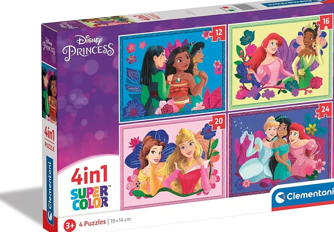 CLEMENTONI SUPERCOLOR - PUZZLE 4 IN 1 DISNEY PRINCESS: vendita online CLEMENTONI SUPERCOLOR - PUZZLE 4 IN 1 DISNEY PRINCESS in offerta