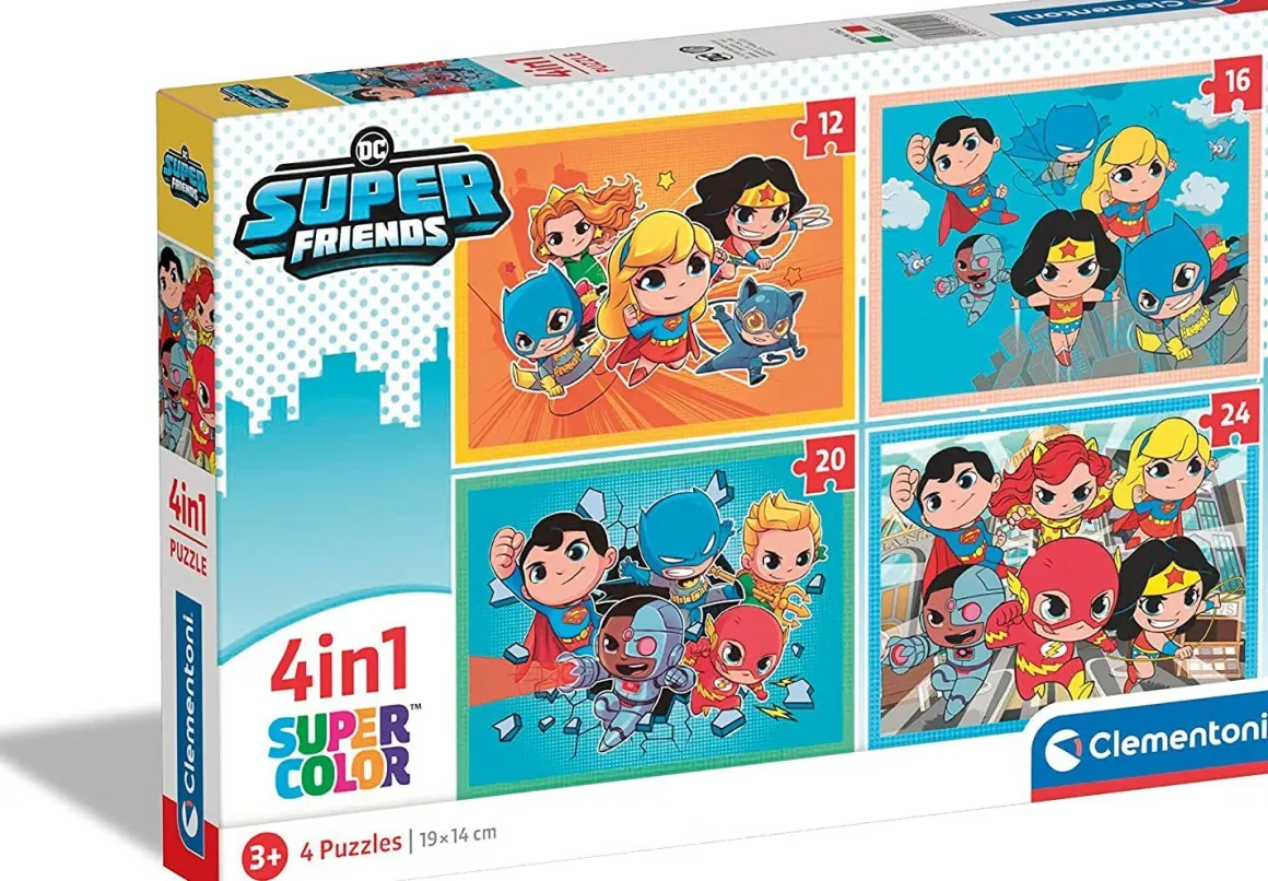 CLEMENTONI SUPERCOLOR - PUZZLE 4 IN 1 SUPERFRIENDS: vendita online CLEMENTONI SUPERCOLOR - PUZZLE 4 IN 1 SUPERFRIENDS in offerta