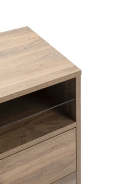 COLONNA INFINITO CM 83.1X42.9 H.190 NOCE BRERA E GRIGIO TITANIO LUCIDO in vendita online