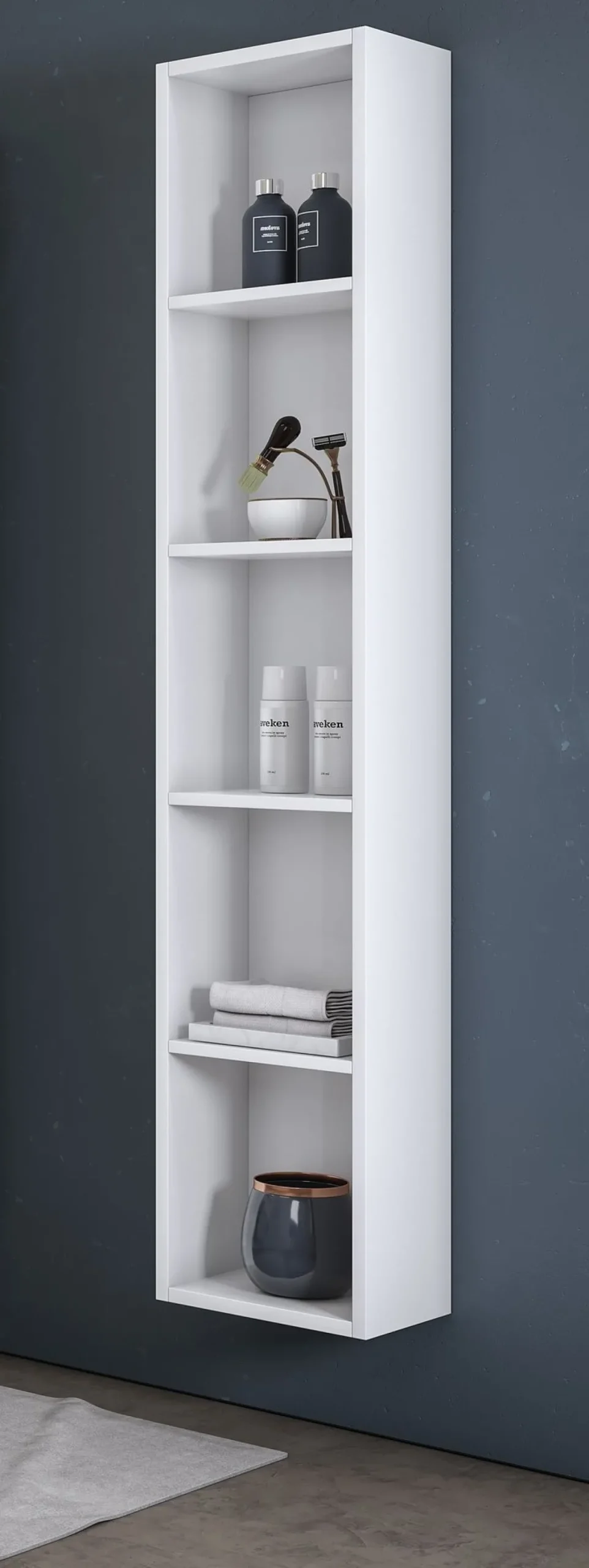 COLONNA MOD. MULTIUSO CM 30X22 H. 160 BIANCO LUCIDO