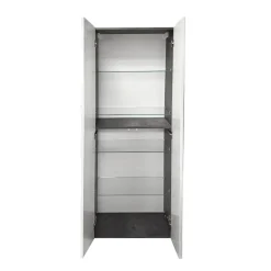 COLONNA MOD. MULTIUSO CM 60X22 H. 160 LAMIERA OSSIDATA E BIANCO LUCIDO