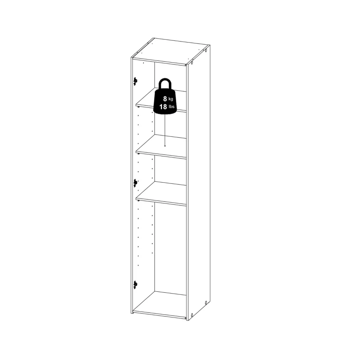 COLONNA MOD. SPACE CM 39,4X41,5 H.175,4 BIANCO OPACO: vendita online COLONNA MOD. SPACE CM 39,4X41,5 H.175,4 BIANCO OPACO in offerta