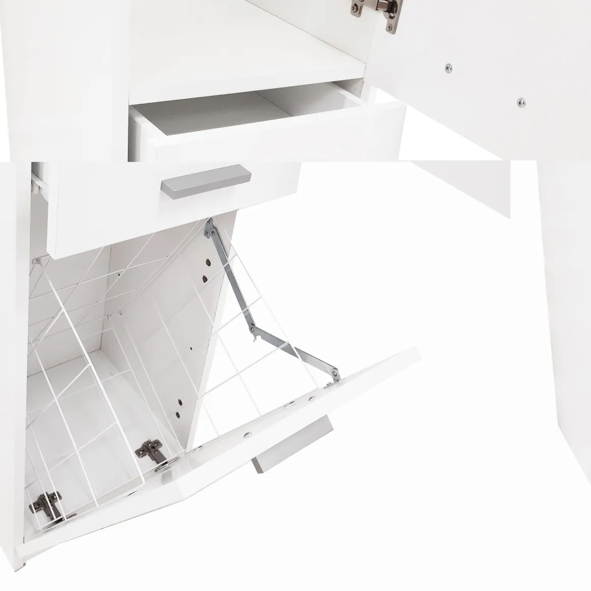 COLONNA PORTA BIANCHERIA MOD. CLASSICA CM 35X34 H. 150 BIANCO LUCIDO