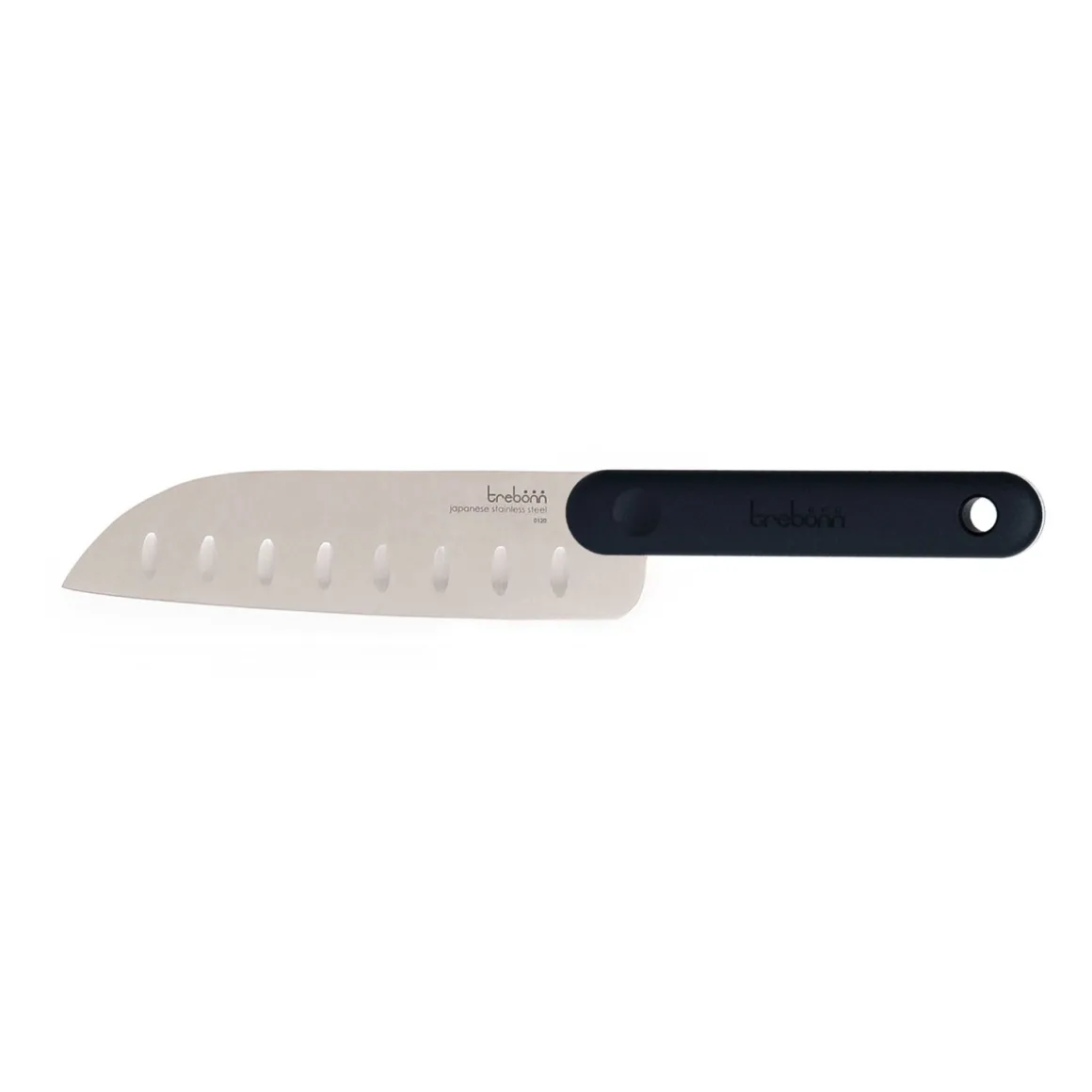 COLTELLO DA CUCINA SANTOKU KNIFE IN ACCIAIO INOX MANICO NERO