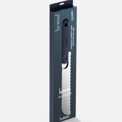 COLTELLO PER PANE BREAD KNIFE BLACK EDITION IN ACCIAIO INOX MANICO NERO