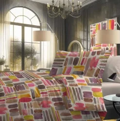 COMPLETO LETTO UNA PIAZZA E MEZZA IN COTONE JAVI ROSA : vendita online COMPLETO LETTO UNA PIAZZA E MEZZA IN COTONE JAVI ROSA in offerta