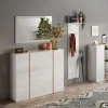 Composizione da Ingresso Frame: scarpiera, appendiabiti e specchio
