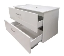 Composizione Bagno Sospesa in Bianco lucido: Bagno sospeso con cassettoni in offerta