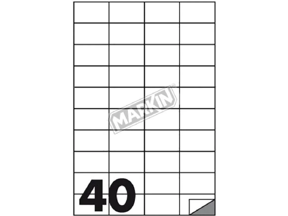 CONFEZIONE 4000 ETICHETTE 52,5X29,7MM BIANCHE : vendita online CONFEZIONE 4000 ETICHETTE 52,5X29,7MM BIANCHE in offerta