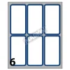 CONFEZIONE 60 ETICHETTE 70X37MM BIANCHE BORDATE BLU : vendita online CONFEZIONE 60 ETICHETTE 70X37MM BIANCHE BORDATE BLU in offerta