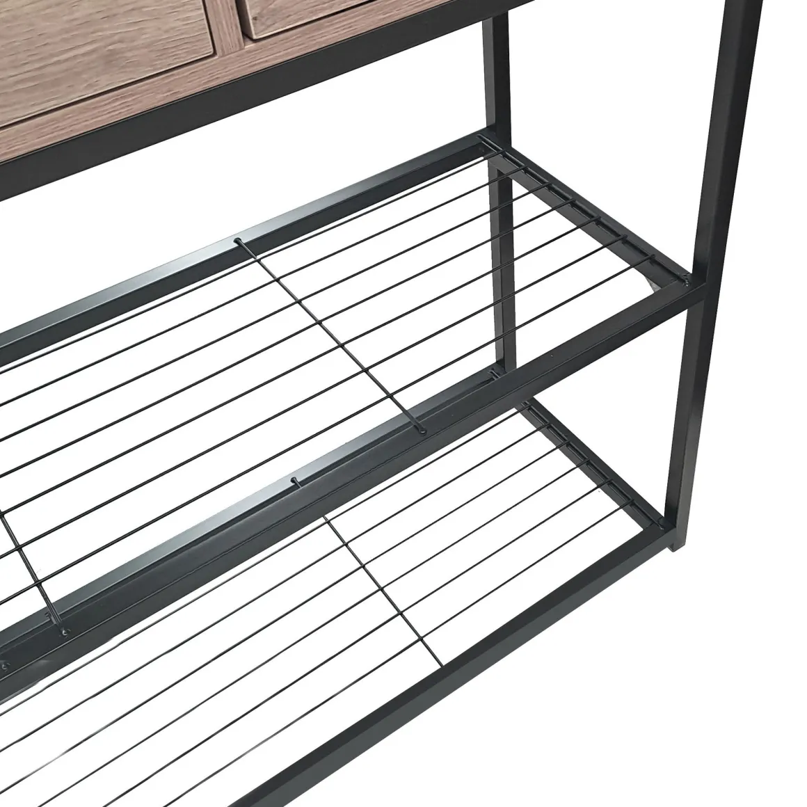 CONSOLLE CM 140 ROVERE NODATO E METALLO NERO : vendita online CONSOLLE CM 140 ROVERE NODATO E METALLO NERO in offerta