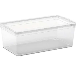 CONTENITORE C BOX IN PLASTICA TRASPARENTE 33.5X19 H.12CM 6LT: vendita online CONTENITORE C BOX IN PLASTICA TRASPARENTE 33.5X19 H.12CM 6LT in offerta