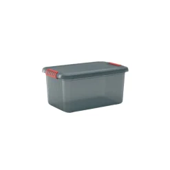 CONTENITORE K LATCH IN PLASTICA GRIGIO TRASPARENTE 59X39X28CM 43LT: vendita online CONTENITORE K LATCH IN PLASTICA GRIGIO TRASPARENTE 59X39X28CM 43LT in offerta