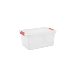 CONTENITORE K LATCH IN PLASTICA TRASPARENTE 59X39X28CM 43LT: vendita online CONTENITORE K LATCH IN PLASTICA TRASPARENTE 59X39X28CM 43LT in offerta