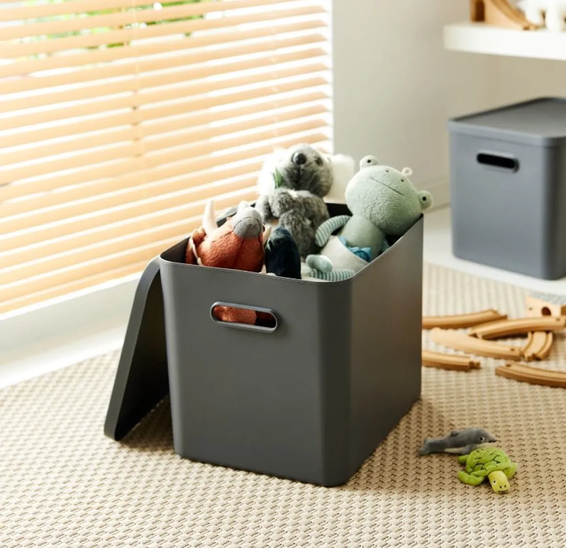 CONTENITORE MULTI BOX ALBULA LIGHT ANTRACITE 37X29 H. 29.5CM 27LT: vendita online CONTENITORE MULTI BOX ALBULA LIGHT ANTRACITE 37X29 H. 29.5CM 27LT in offerta