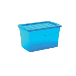 CONTENITORE OMNI IN PLASTICA AZZURRO TRASPARENTE 47X30 H. 27.5CM 30LT: vendita online CONTENITORE OMNI IN PLASTICA AZZURRO TRASPARENTE 47X30 H. 27.5CM 30LT in offerta