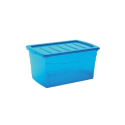 CONTENITORE OMNI IN PLASTICA AZZURRO TRASPARENTE 58.5X39 H. 30CM 50LT: vendita online CONTENITORE OMNI IN PLASTICA AZZURRO TRASPARENTE 58.5X39 H. 30CM 50LT in offerta