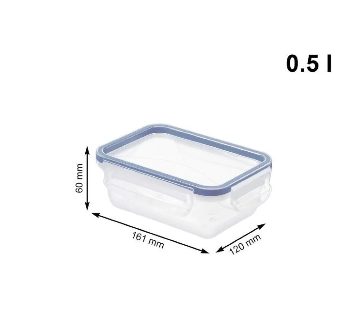 CONTENITORE PER FRIGO LINEA CLICK AND LOCK IN PLASTICA 16.1X12X6CM 0.5LT