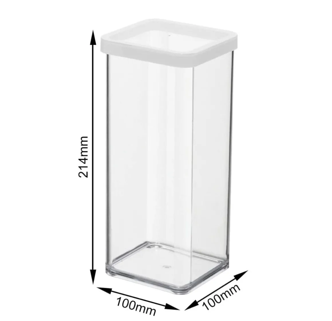 CONTENITORE PREMIUM LINEA LOFT IN PLASTICA 10X10X21.4CM 1.5LT