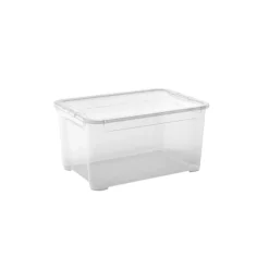 CONTENITORE T BOX IN PLASTICA TRASPARENTE 55.5X39 H. 28.5CM 47LT: vendita online CONTENITORE T BOX IN PLASTICA TRASPARENTE 55.5X39 H. 28.5CM 47LT in offerta