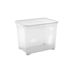 CONTENITORE T BOX IN PLASTICA TRASPARENTE 55.5X39 H. 42.5CM 70LT: vendita online CONTENITORE T BOX IN PLASTICA TRASPARENTE 55.5X39 H. 42.5CM 70LT in offerta
