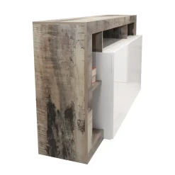 CREDENZA HAMBURG 3 ANTE BIANCO LUCIDO E PERO: vendita online CREDENZA HAMBURG 3 ANTE BIANCO LUCIDO E PERO in offerta