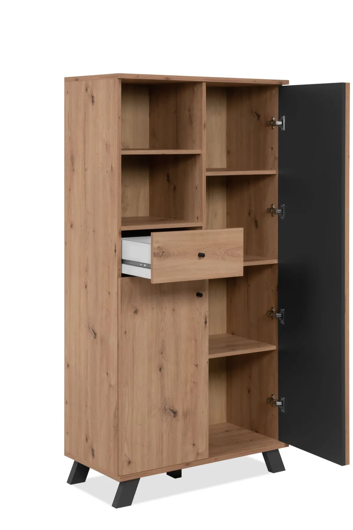 CREDENZA IN LAMINATO: CREDENZA MOD. MEDAN ARTISAN OAK E ANTRACITE