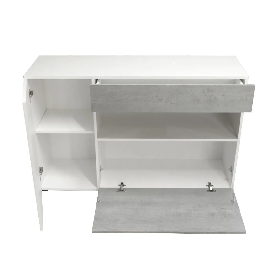 CREDENZA JOHNNY BIANCO E CEMENTO: vendita online CREDENZA JOHNNY BIANCO E CEMENTO in offerta