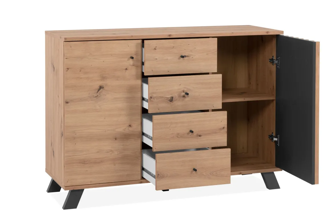 Credenza Medan Artisan Oak E Antracite: Credenza 2 Ante in offeerta