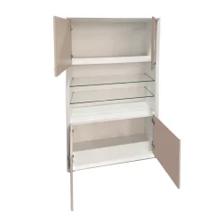 CREDENZA MOD. GIORNO PER GIORNO CM 105.6X45 H.167.6 NUVOLA FRASSINO E FANGO LISCIO in vendita online