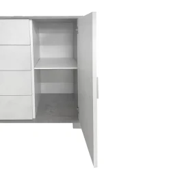 CREDENZA MOD. QUADRANTE CEMENTO E OSSIDO BIANCO : vendita online CREDENZA MOD. QUADRANTE CEMENTO E OSSIDO BIANCO in offerta