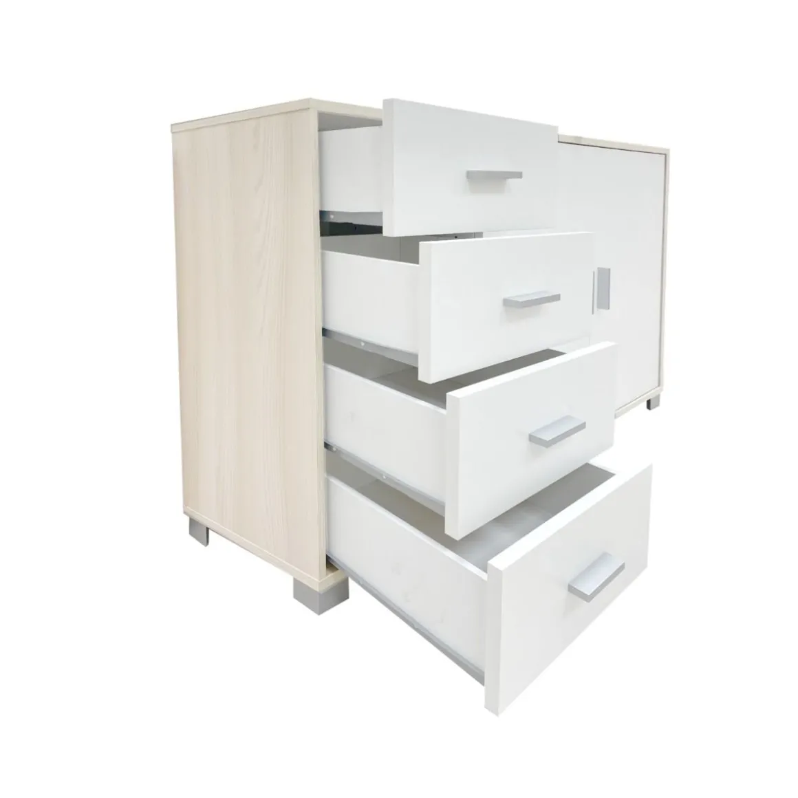 CREDENZA MOD. QUADRANTE IN LAMINATO OLMO E BIANCO: vendita online CREDENZA MOD. QUADRANTE IN LAMINATO OLMO E BIANCO in offerta