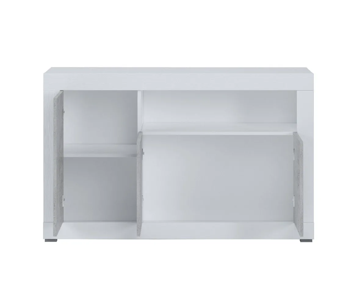 CREDENZA MOD. REVEN BIANCO FRASSINATO E CEMENTO: vendita online CREDENZA MOD. REVEN BIANCO FRASSINATO E CEMENTO in offerta