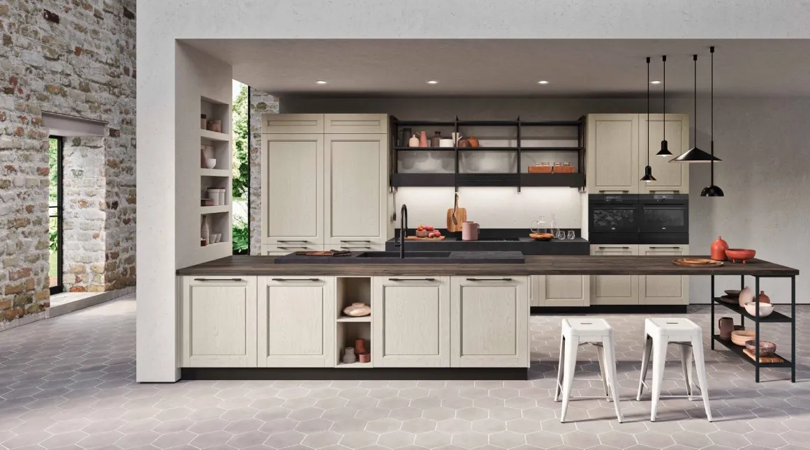 CUCINA COMPLETA BEIGE/NERO