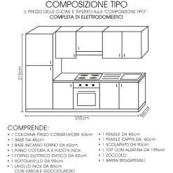 CUCINA COMPLETA BIANCO/GRIGIO