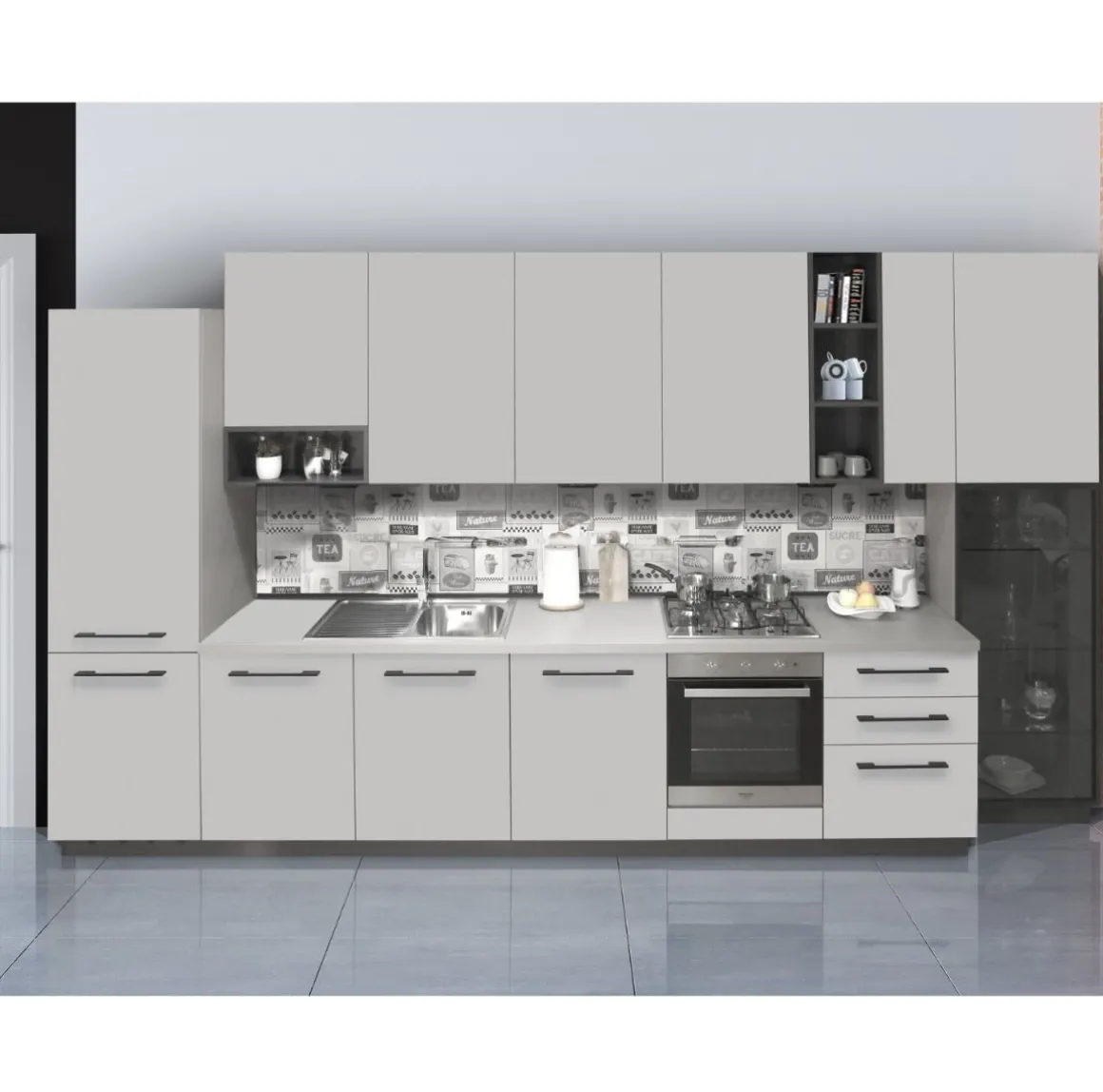 CUCINA COMPLETA GRIGIO PERLA