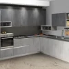 CUCINA COMPONIBILE PIETRA ARGENTO E PIETRA ANTRACITE
