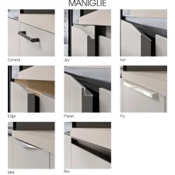 Cucina contemporanea quercia con led: modello sky