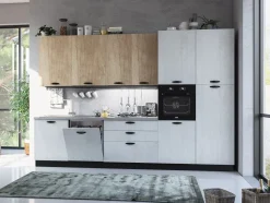 CUCINA MOD. MIRA COMP. VIOLA CM 330X60 H.240 VERSIONE DESTRA
