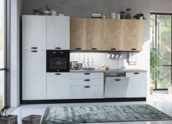 CUCINA MOD. MIRA COMP. VIOLA CM 330X60 H.240 VERSIONE SINISTRA