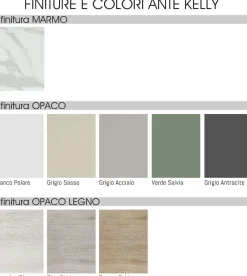 CUCINA MOD. NEW KELLY CM 360X60 H 240 FRASSINO BIANCO E ANTRACITE OPACO PROMO GEMELLI