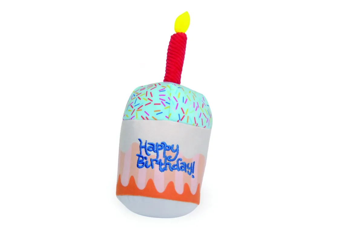 CUPCAKE HAPPY BIRTHDAY IN POLIESTERE CON SQUEAKER 23CM: vendita online CUPCAKE HAPPY BIRTHDAY IN POLIESTERE CON SQUEAKER 23CM in offerta