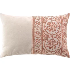 CUSCINO ISALINA CM 60X40 AVORIO/TERRACOTTA: vendita online CUSCINO ISALINA CM 60X40 AVORIO/TERRACOTTA in offerta
