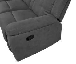 DIVANO 2 POSTI CON RELAX MANUALE IN TESSUTO GRIGIO: vendita online DIVANO 2 POSTI CON RELAX MANUALE IN TESSUTO GRIGIO in offerta