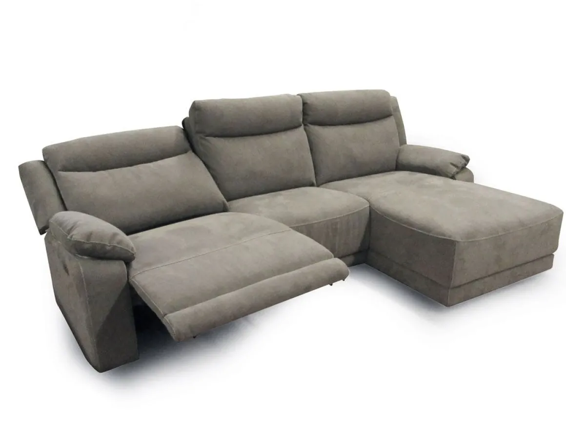 Divano con Chaise Longue: Divano Angolare con Recliner Elettrico
